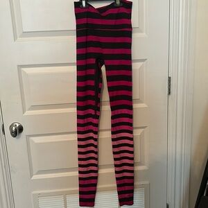 k-deer Striped Magenta HOT PINK Leggings